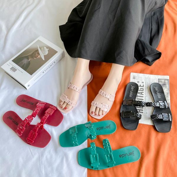 slippers beach shoes women summer pantofle slides transparent heel jelly flip flops sabot 2021 glitter flat pu pvc fabric buckle, Black
slippers beach shoes women summer pantofle slides transparent heel jelly flip flops sabot 2021 glitter flat pu pvc fabric buckle, Black