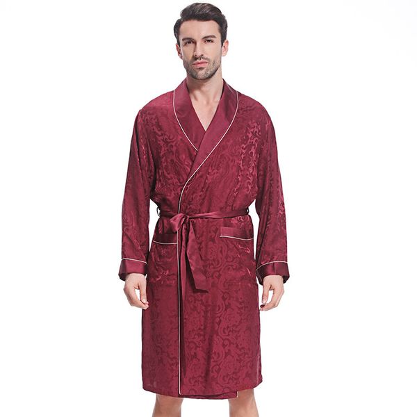 sleepwear fashion pajamas 2021 products spring and summer long sleeve mulberry silk nightgown autumn men's home wear bathrobe men, Black;brown
sleepwear fashion pajamas 2021 products spring and summer long sleeve mulberry silk nightgown autumn men's home wear bathrobe men, Black;brown