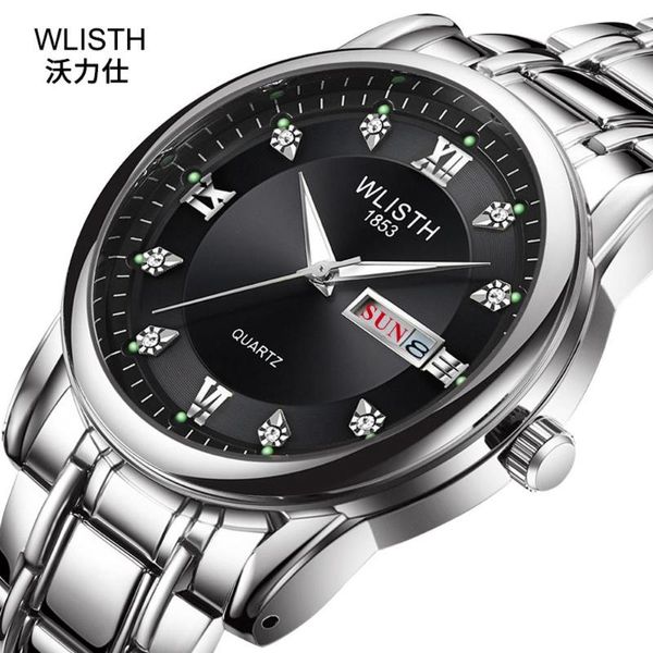 wristwatches wlisth mens watch steel waterproof dual calendar quartz wristwatch classic retro business man non mechanical watches, Slivery;brown
wristwatches wlisth mens watch steel waterproof dual calendar quartz wristwatch classic retro business man non mechanical watches, Slivery;brown