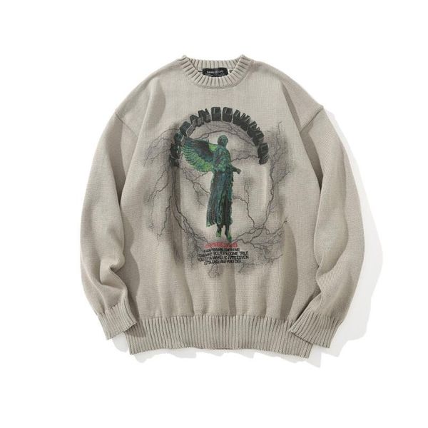 men hip hop knitted jumper sweaters angel lightning printed streetwear harajuku 2021 autumn winter oversize casual pullovers w92, White;black
men hip hop knitted jumper sweaters angel lightning printed streetwear harajuku 2021 autumn winter oversize casual pullovers w92, White;black