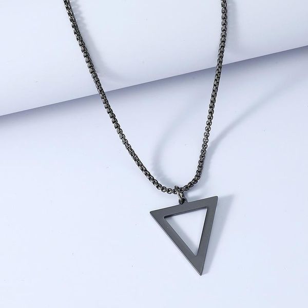 chains necklace for men titanium steel black triangle stainless men's geometric pendant personalized cool style jewelry, Silver
chains necklace for men titanium steel black triangle stainless men's geometric pendant personalized cool style jewelry, Silver