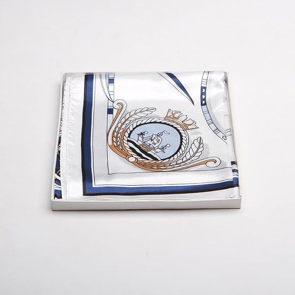 scarves emulation silk square scarf women's 90*90cm satin print business professional decoration towel customized present female, Blue;gray
scarves emulation silk square scarf women's 90*90cm satin print business professional decoration towel customized present female, Blue;gray