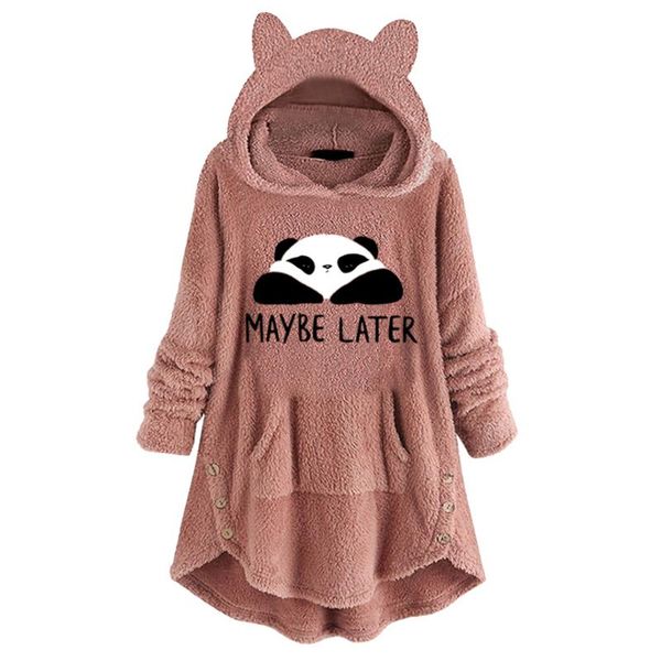 women's hoodies & sweatshirts mayb later funny panda print oversize hoodie womens fleece teddy warm hooded pullover jumper moletom, Black
women's hoodies & sweatshirts mayb later funny panda print oversize hoodie womens fleece teddy warm hooded pullover jumper moletom, Black