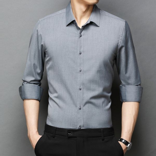 men's business casual shirt four color large size 2021 fashion spring and autumn style handsome slim, White;black
men's business casual shirt four color large size 2021 fashion spring and autumn style handsome slim, White;black