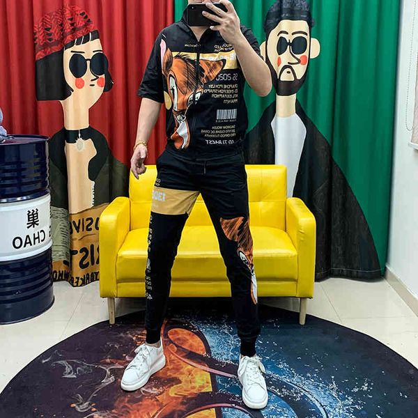 hoodies european goods of men will see short suit gola cardigan fawn print thin two fashion pieces, Black
hoodies european goods of men will see short suit gola cardigan fawn print thin two fashion pieces, Black