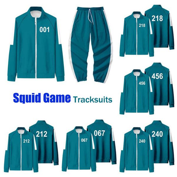 fashion gym clothing squid game men's tracksuits jackets li zhengjae same jacket 456/218/067/001 autumn casual polyester stand-up, Gray
fashion gym clothing squid game men's tracksuits jackets li zhengjae same jacket 456/218/067/001 autumn casual polyester stand-up, Gray
