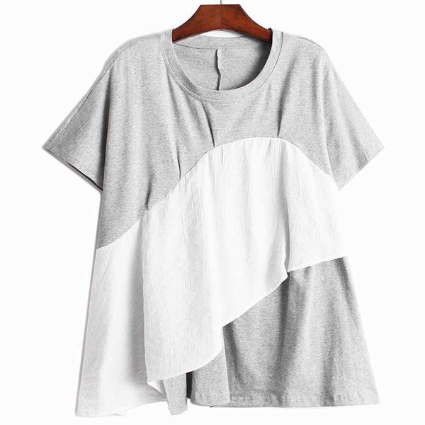 vanovich fashion casual t shirts women cotton solid color ruffled short-sleeved t-shirt summer irregular 210615, White
vanovich fashion casual t shirts women cotton solid color ruffled short-sleeved t-shirt summer irregular 210615, White