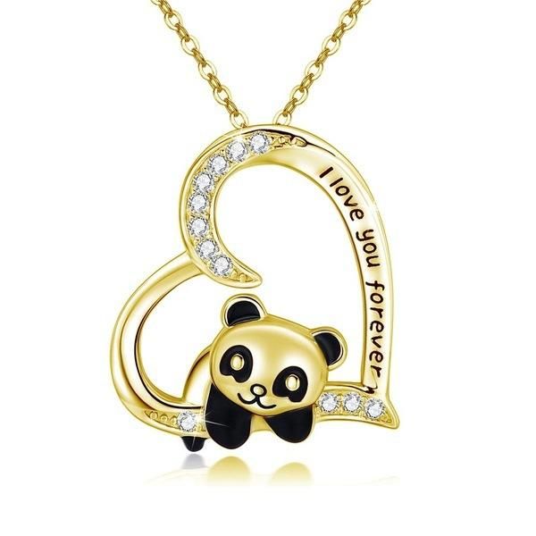 pendant necklaces wangaiyao ladies oil dripping crystal necklace i will always love you panda birthday anniversary gift jewel, Silver
pendant necklaces wangaiyao ladies oil dripping crystal necklace i will always love you panda birthday anniversary gift jewel, Silver
