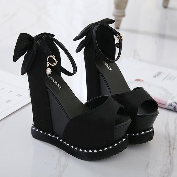 women crystal 13.5cm high heels wedges sandals prom party 6.5cm platform fetish slides slippers luxury design shoes yhc-90, Black
women crystal 13.5cm high heels wedges sandals prom party 6.5cm platform fetish slides slippers luxury design shoes yhc-90, Black