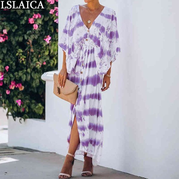 women dress 3/4 sleeve v neck tie dye loose bandage summer front button casual high street style homewear 210520, Black;gray
women dress 3/4 sleeve v neck tie dye loose bandage summer front button casual high street style homewear 210520, Black;gray