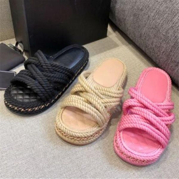 chain slippers summer rope zapatos de mujer flats thick bottom shoes women round toe female fashion solid 2021, Black
chain slippers summer rope zapatos de mujer flats thick bottom shoes women round toe female fashion solid 2021, Black