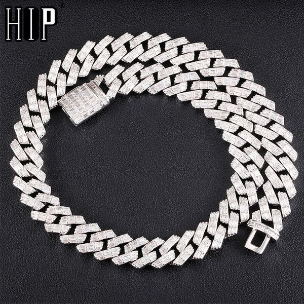 hip hop 15mm 3 row baguette prong cuban chains bling iced out cz setting aaa+ cubic zirconia box buckle necklace for men jewelry x0509, Black
hip hop 15mm 3 row baguette prong cuban chains bling iced out cz setting aaa+ cubic zirconia box buckle necklace for men jewelry x0509, Black