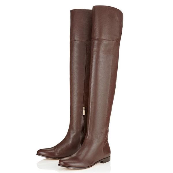 boots winter women black brown leather flat with zip round toe thigh high casual over the knee shoes
boots winter women black brown leather flat with zip round toe thigh high casual over the knee shoes