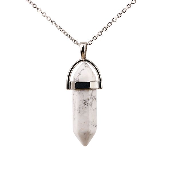 natural white marble seven chakras pendant necklace fashion necklace women jewelry, Silver
natural white marble seven chakras pendant necklace fashion necklace women jewelry, Silver