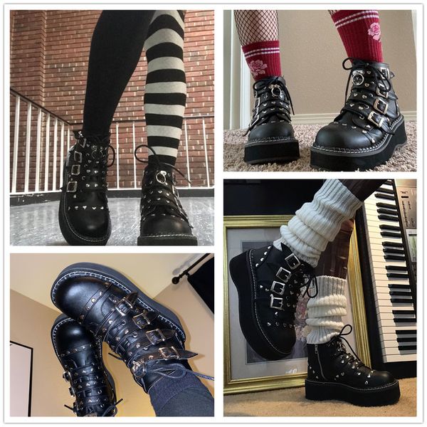 plus size 43 comfy walking halloween gift brand belt buckles black cool gothic punk combat ankle motorcycles boots woman shoes
plus size 43 comfy walking halloween gift brand belt buckles black cool gothic punk combat ankle motorcycles boots woman shoes