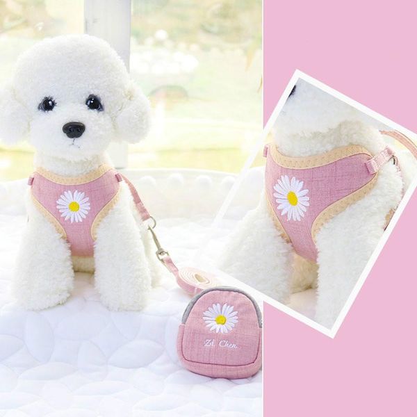 pet traction rope chest harness teddy pomeranian flowers pure color embroidery dog supplies collars & leashes
pet traction rope chest harness teddy pomeranian flowers pure color embroidery dog supplies collars & leashes