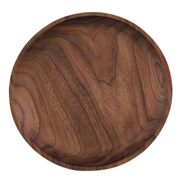 dishes & plates 1pc black walnut tray tea coffee serving plate round fruit bread dish
dishes & plates 1pc black walnut tray tea coffee serving plate round fruit bread dish