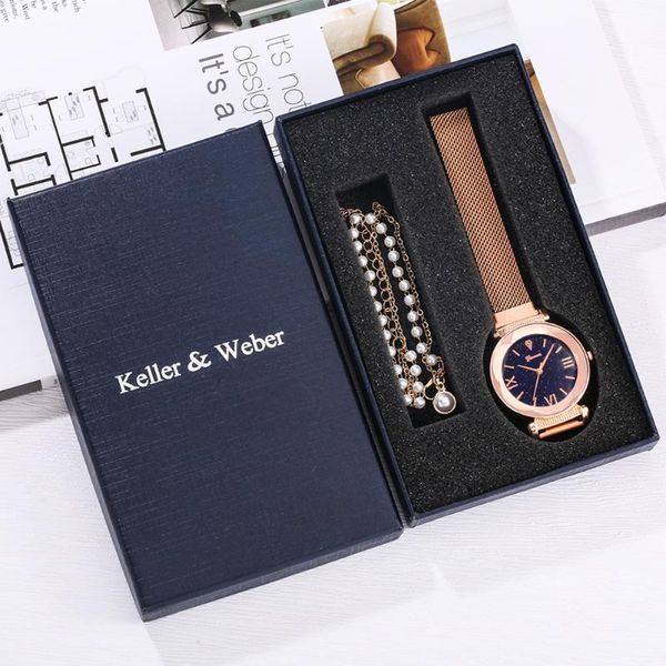 wristwatches fashion watch gift set for female with mesh stainless band ladies quartz wristwatch elegant bracelets present box sets, Slivery;brown
wristwatches fashion watch gift set for female with mesh stainless band ladies quartz wristwatch elegant bracelets present box sets, Slivery;brown