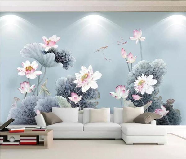 wallpapers cjsir custom wallpaper 3d mural chinese style pen lotus fish background wall painting papers home decoration decors
wallpapers cjsir custom wallpaper 3d mural chinese style pen lotus fish background wall painting papers home decoration decors