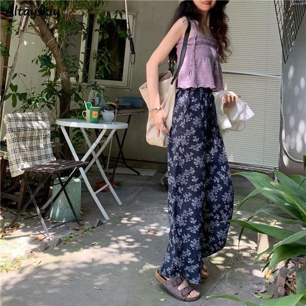 women's pants & capris wide leg women summer korean style floral thin bf soft loose casual all-match streetwear ladies fashion trousers, Black;white
women's pants & capris wide leg women summer korean style floral thin bf soft loose casual all-match streetwear ladies fashion trousers, Black;white