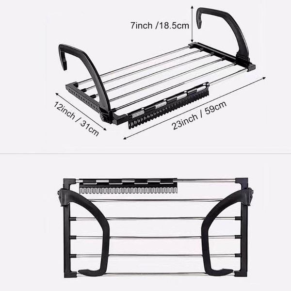 hooks & rails folding towel drying rack stainless steel clothes hanging racks with clips for balcony windowsill vc
hooks & rails folding towel drying rack stainless steel clothes hanging racks with clips for balcony windowsill vc