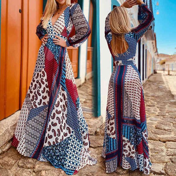 casual dresses african long maxi es for women v-neck printing backless fashion bazin dashiki bohemia lady k3t0, Black;gray
casual dresses african long maxi es for women v-neck printing backless fashion bazin dashiki bohemia lady k3t0, Black;gray