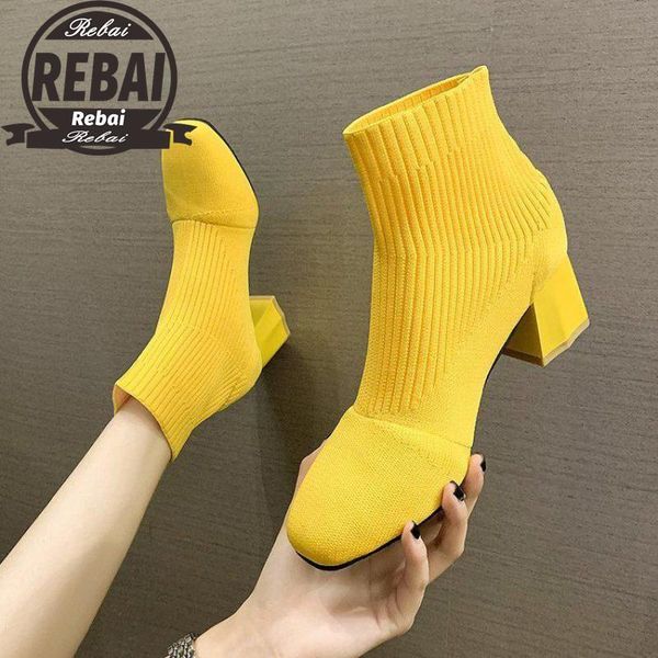autumn fashion women boots square toe elastic ankle thick heel shoes female black feminina 35-40
autumn fashion women boots square toe elastic ankle thick heel shoes female black feminina 35-40