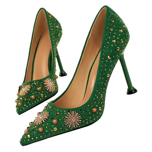 dress shoes 2021 women 9.5cm high heels pumps plus size .5 pointed toe luxury lady elegant rivets scarpins green blue, Black
dress shoes 2021 women 9.5cm high heels pumps plus size .5 pointed toe luxury lady elegant rivets scarpins green blue, Black