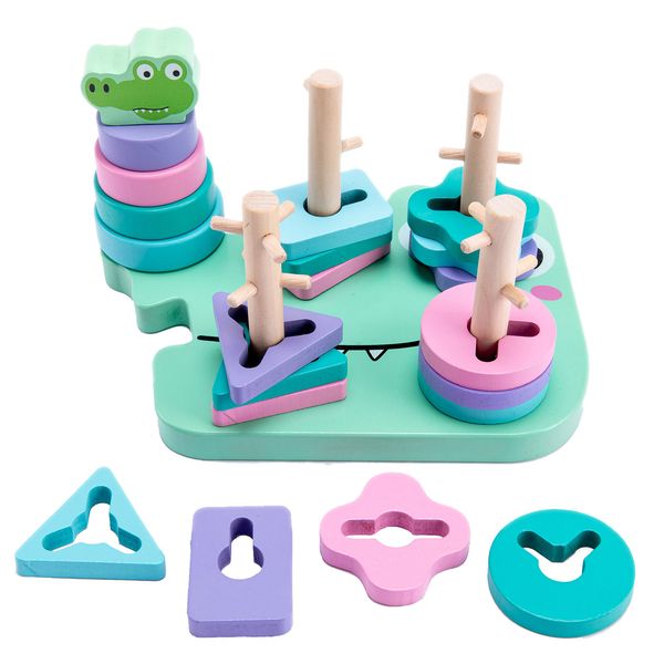 Baby Toys Colorful Wooden Geometric Sorting Board Stacking Tower Montessori Kids Educational Toy Building Puzzle Child Gi
Baby Toys Colorful Wooden Geometric Sorting Board Stacking Tower Montessori Kids Educational Toy Building Puzzle Child Gi