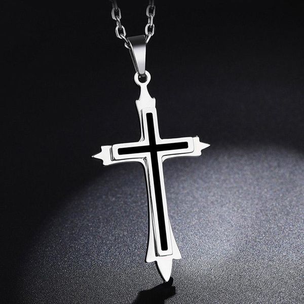 pendant necklaces 2021 stainless steel cross necklace men jewelry collares kolye vintage fashion mens jewellery collar hombre, Silver
pendant necklaces 2021 stainless steel cross necklace men jewelry collares kolye vintage fashion mens jewellery collar hombre, Silver