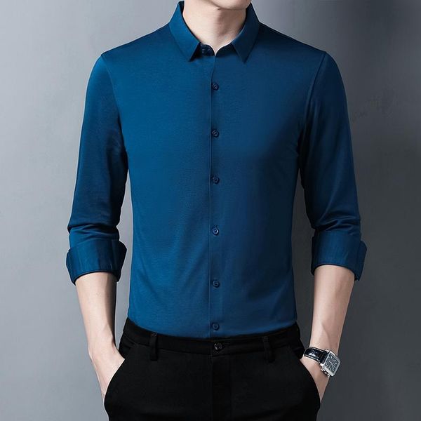 men's dress shirts 2021 high-end brand business casual solid color long-sleeved shirt slim formal office s-xxxl, White;black
men's dress shirts 2021 high-end brand business casual solid color long-sleeved shirt slim formal office s-xxxl, White;black