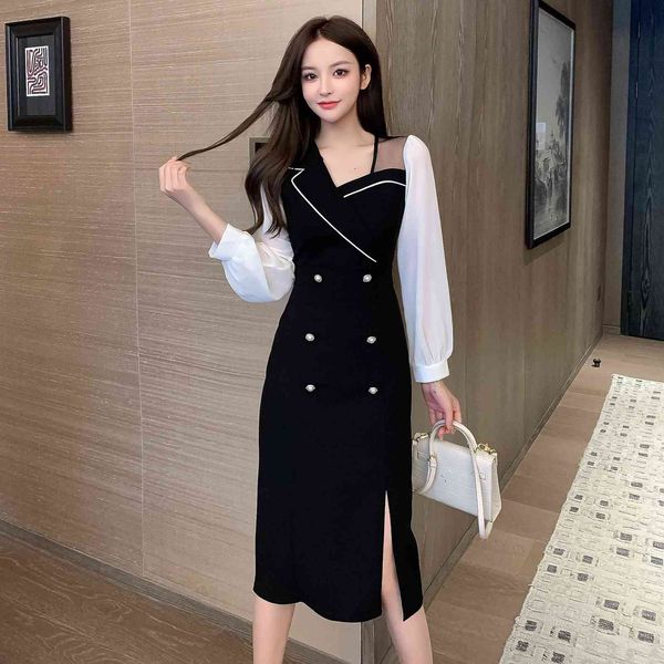 dress autumn and winter ladies split temperament is thin long sleeves office lady polyester 210603, Black;gray
dress autumn and winter ladies split temperament is thin long sleeves office lady polyester 210603, Black;gray