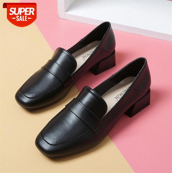 square toe shallow mouth thick heel single shoes women small leather two wear soft sole casual loafers #r141
square toe shallow mouth thick heel single shoes women small leather two wear soft sole casual loafers #r141