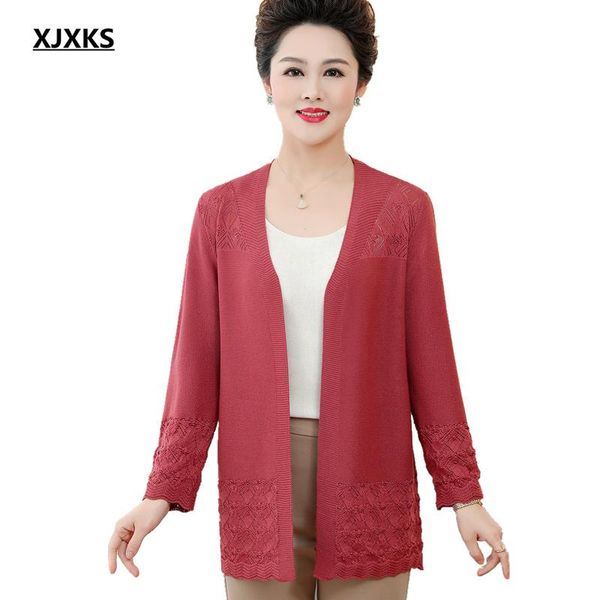 women's knits & tees xjxks fashion v-neck high-quality wool knitted sweater women cardigan 2021 spring autumn long coat, White
women's knits & tees xjxks fashion v-neck high-quality wool knitted sweater women cardigan 2021 spring autumn long coat, White