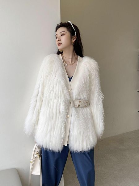 women's fur & faux raccoon dog car coat girdle thin medium length fs21113, Black
women's fur & faux raccoon dog car coat girdle thin medium length fs21113, Black