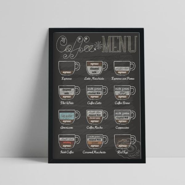 paintings coffee menu print poster, espresso americano latte wall stickers, shops vintage art, cafes picture decor
paintings coffee menu print poster, espresso americano latte wall stickers, shops vintage art, cafes picture decor
