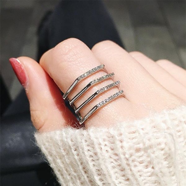 cluster rings fashion jewelry multi layers for women personality big statement open ring adjustable bijoux, Golden;silver 
cluster rings fashion jewelry multi layers for women personality big statement open ring adjustable bijoux, Golden;silver