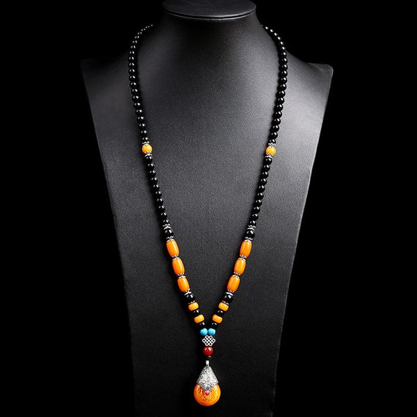 2021 national style retro imitation wax drop long necklace women's versatile spring and summer sweater chain accessories pendant jewelr, Silver
2021 national style retro imitation wax drop long necklace women's versatile spring and summer sweater chain accessories pendant jewelr, Silver