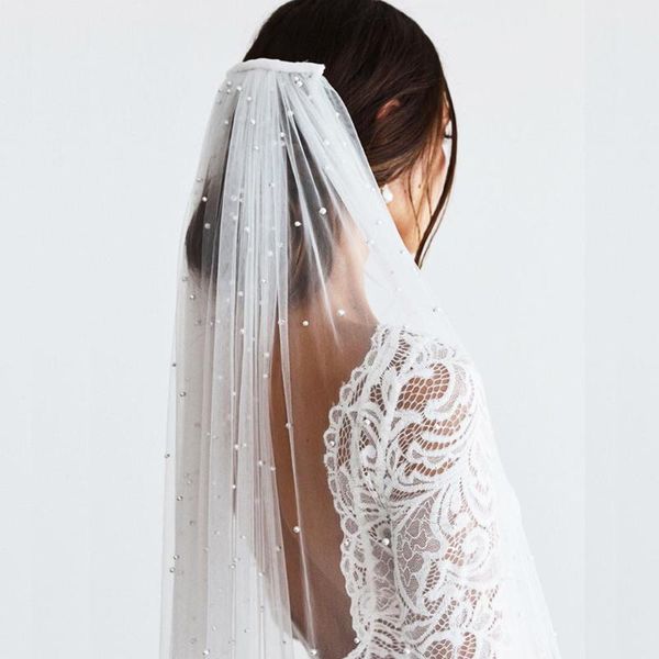 bridal veils welon slubny arrival 3 meters long pearls veil one layer cathedral 3m wedding with comb voile mariage, Black
bridal veils welon slubny arrival 3 meters long pearls veil one layer cathedral 3m wedding with comb voile mariage, Black