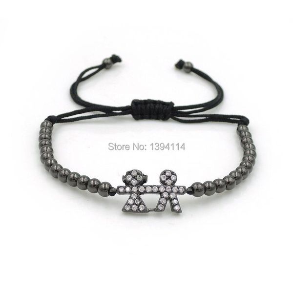 charm bracelets 20*10*2mm micro pave cz boy girl hand in cartoon connector & 4mm round beads braided macrame bracelet jewelry, Golden;silver
charm bracelets 20*10*2mm micro pave cz boy girl hand in cartoon connector & 4mm round beads braided macrame bracelet jewelry, Golden;silver