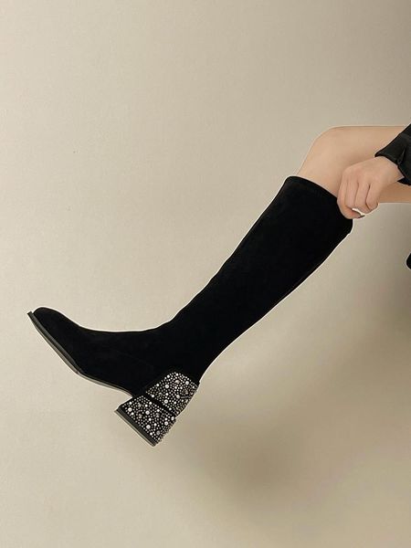 boots brand women's shoes clogs platform crystal thigh high heels boots-women winter footwear fashion rubber med, Black
boots brand women's shoes clogs platform crystal thigh high heels boots-women winter footwear fashion rubber med, Black