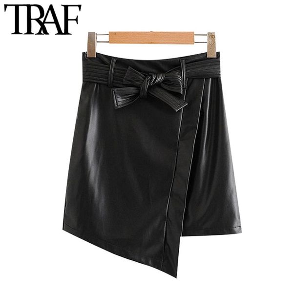 women fashion with belt faux leather asymmetrical mini skirt vintage high waist side zipper female skirts mujer 210507, Black
women fashion with belt faux leather asymmetrical mini skirt vintage high waist side zipper female skirts mujer 210507, Black