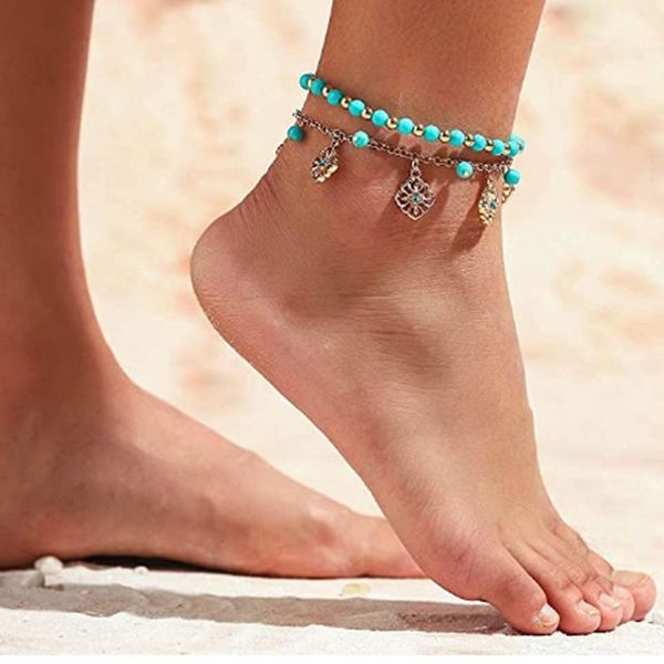 anklets bohemian beads ankle bracelet for women leg chain round hollow flower anklet vintage foot jewelry accessories, Red;blue
anklets bohemian beads ankle bracelet for women leg chain round hollow flower anklet vintage foot jewelry accessories, Red;blue