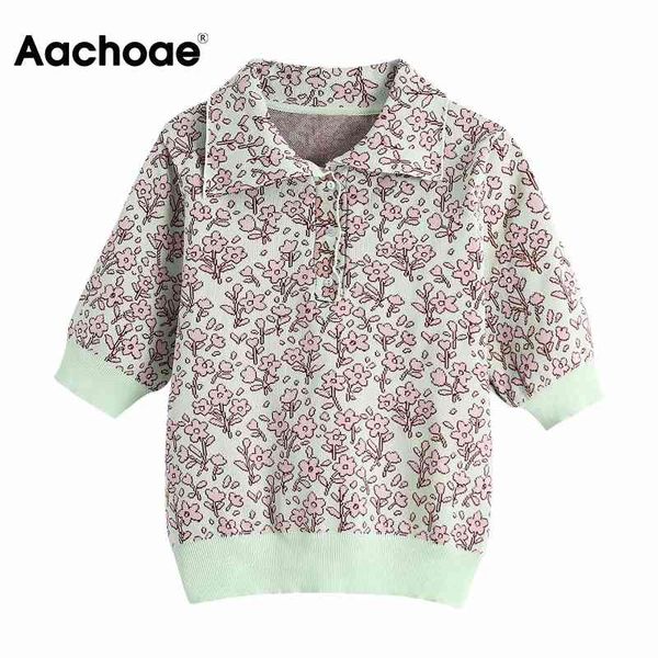 aachoae vintage floral printed polo t shirt for women summer short sleeve knitted turn down collar casual tee shirts 210413, White
aachoae vintage floral printed polo t shirt for women summer short sleeve knitted turn down collar casual tee shirts 210413, White