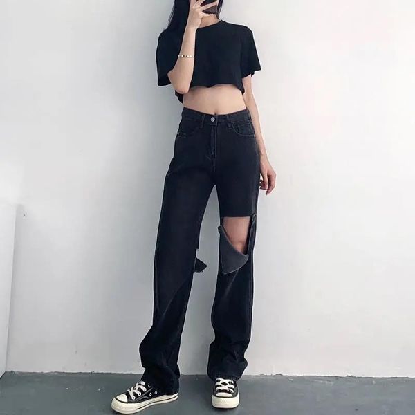 ripped washed high waist straight leg women jeans korean fashion trousers ladies denim pants for girls summer 2021 clothing women's, Blue
ripped washed high waist straight leg women jeans korean fashion trousers ladies denim pants for girls summer 2021 clothing women's, Blue