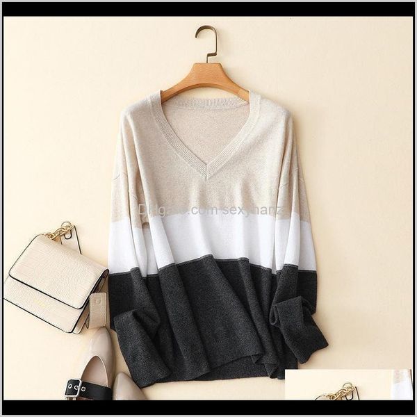 sweaters clothing apparel drop delivery 2021 autumn patchwork v neck loose styles womens knit casual fashion soft 100percent cashmere pullov, White;black
sweaters clothing apparel drop delivery 2021 autumn patchwork v neck loose styles womens knit casual fashion soft 100percent cashmere pullov, White;black