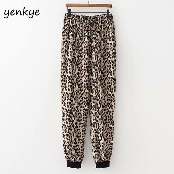 women's pants & capris vintage leopard women drawstring high waist casual sport lady streetwear satin long trousers summer pantalon fem, Black;white
women's pants & capris vintage leopard women drawstring high waist casual sport lady streetwear satin long trousers summer pantalon fem, Black;white