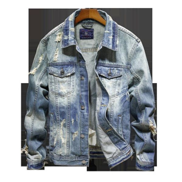 mens ripped denim jackets fashion occident trend lapel neck button coats designer male autumn casual long sleeve slim denim outerwear, Black;brown
mens ripped denim jackets fashion occident trend lapel neck button coats designer male autumn casual long sleeve slim denim outerwear, Black;brown