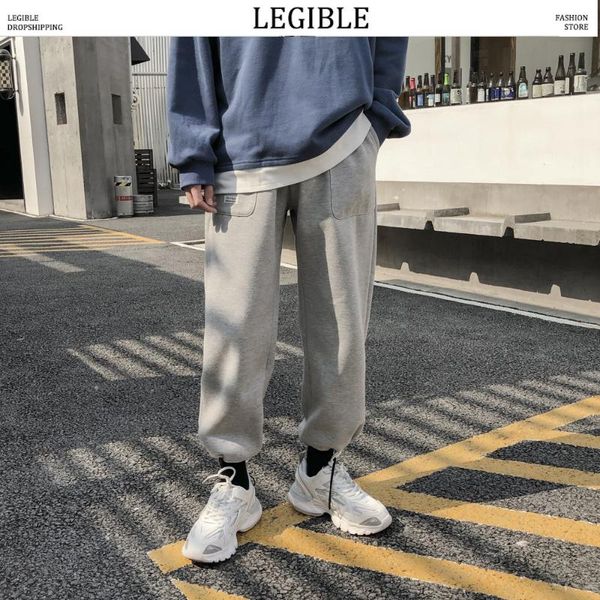 men's pants casual men loose patchwork sweatpants korean ankle-length hip hop streetwear mens, Black
men's pants casual men loose patchwork sweatpants korean ankle-length hip hop streetwear mens, Black