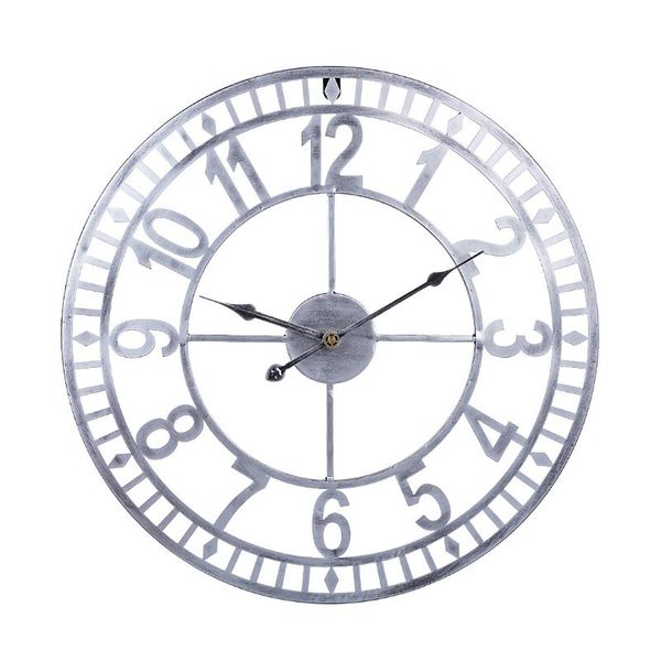 wall clocks 16/20 inches 40/50cm wrought iron arabic numerals silent clock hollow hanging for home decor - retro silver
wall clocks 16/20 inches 40/50cm wrought iron arabic numerals silent clock hollow hanging for home decor - retro silver
